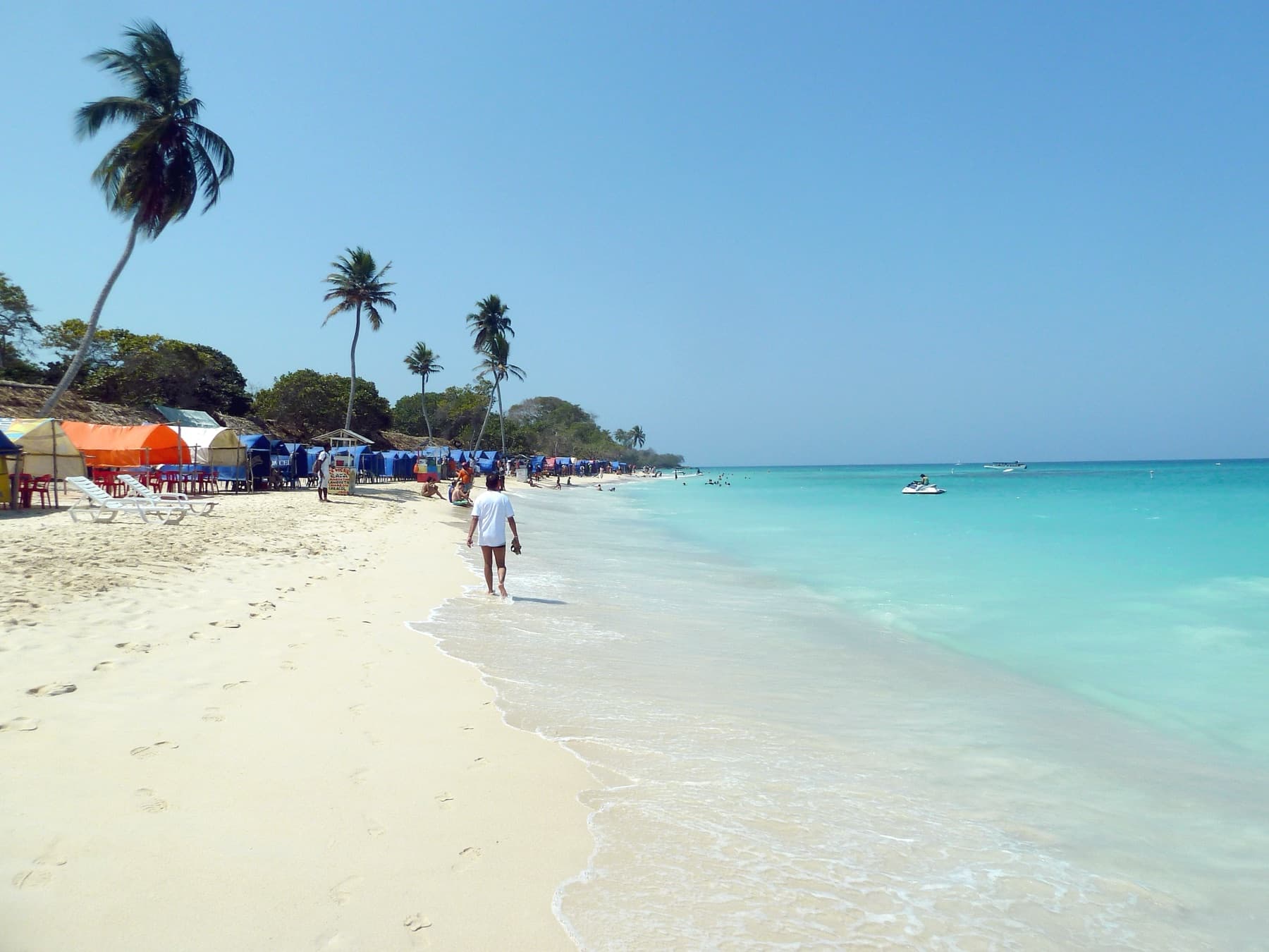 Playa Blanca, en el Caribe cerca de Cartagena