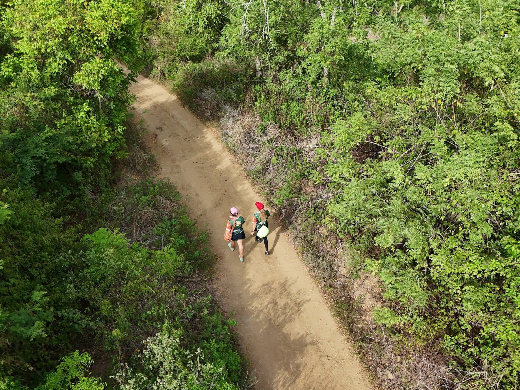 Corredores sobre la cresta del sendero